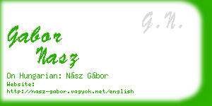gabor nasz business card