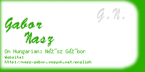 gabor nasz business card